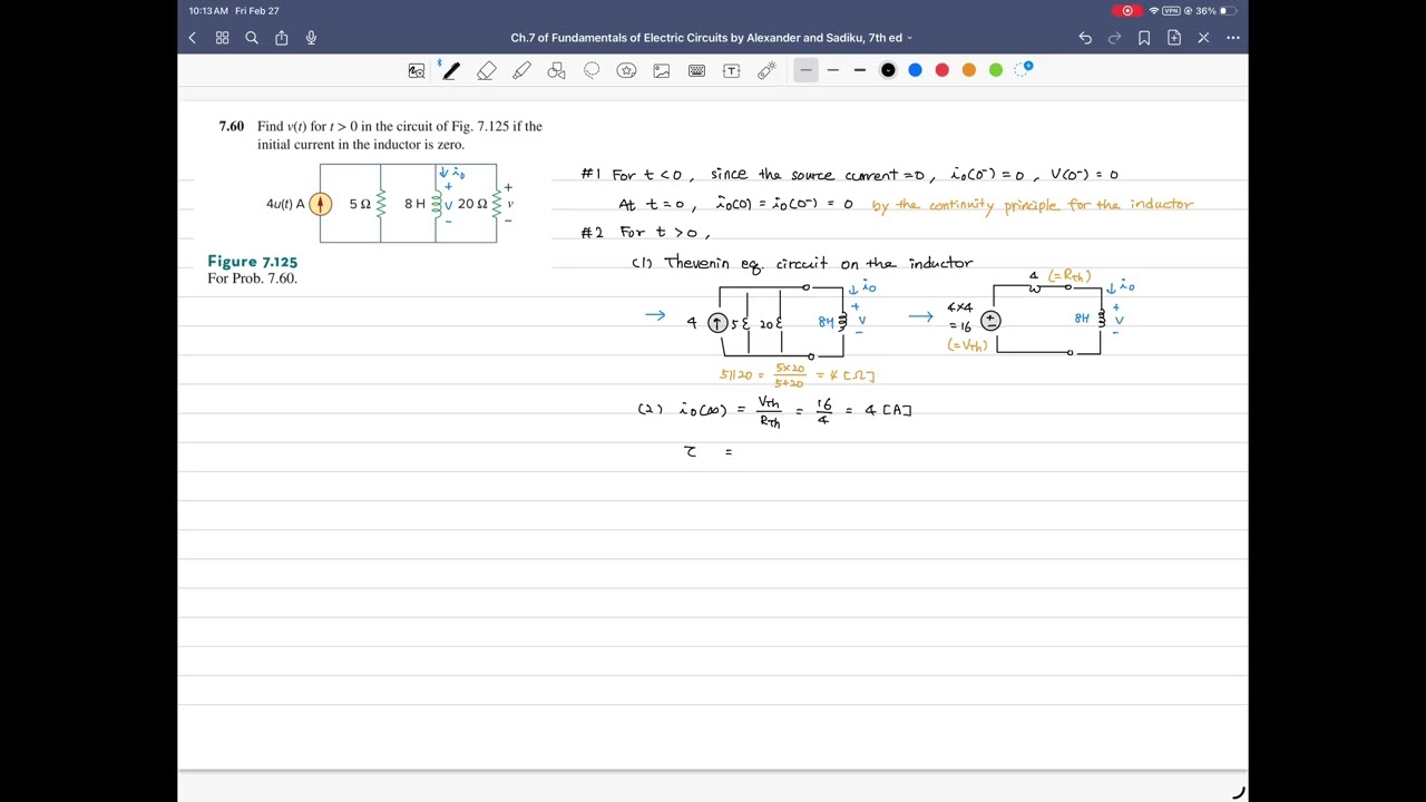 Problem 7.60, Fundamentals of Electric Circuits, 7th ed, by Charles Alexander, Matthew Sadiku