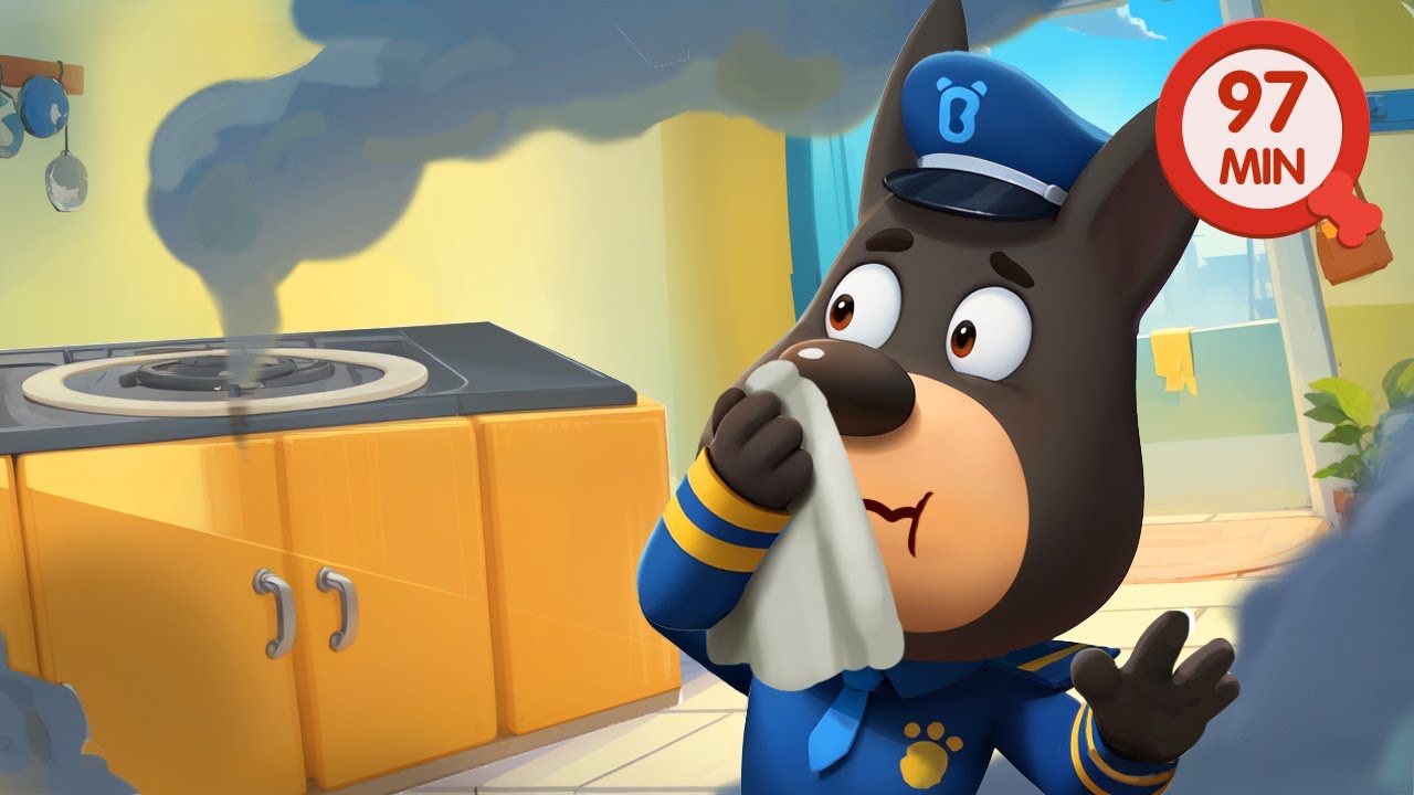 Strange Smell in the Kitchen | Home Safety Tips | Kids Cartoons  | Sheriff Labrador