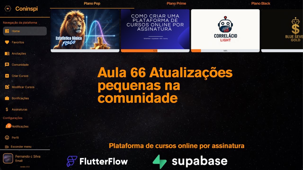 Aula 66 Atualizações pequenas na comunidade - Curso gratuito plataforma de cursos online