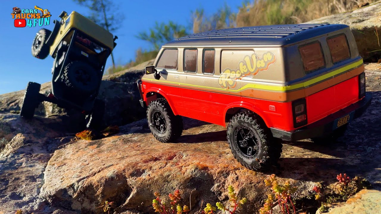 MERCEDES BENZ UNIMOG & Rock Van RC Adventure | Hobby Plus CR18P Trail Hunter | Cars Trucks 4 Fun