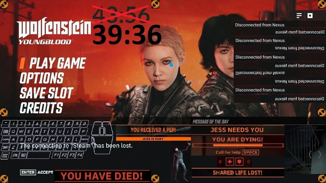 Wolfenstein YoungBlood Speedrun  Co-Op Any% w/ BlackSecrit in 39:36 World Record