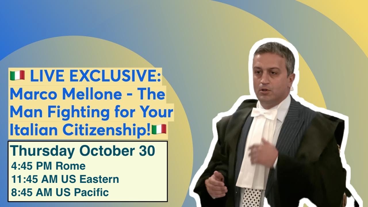 🇮🇹 LIVE EXCLUSIVE: The Man Fighting for Your Italian Citizenship!🇮🇹