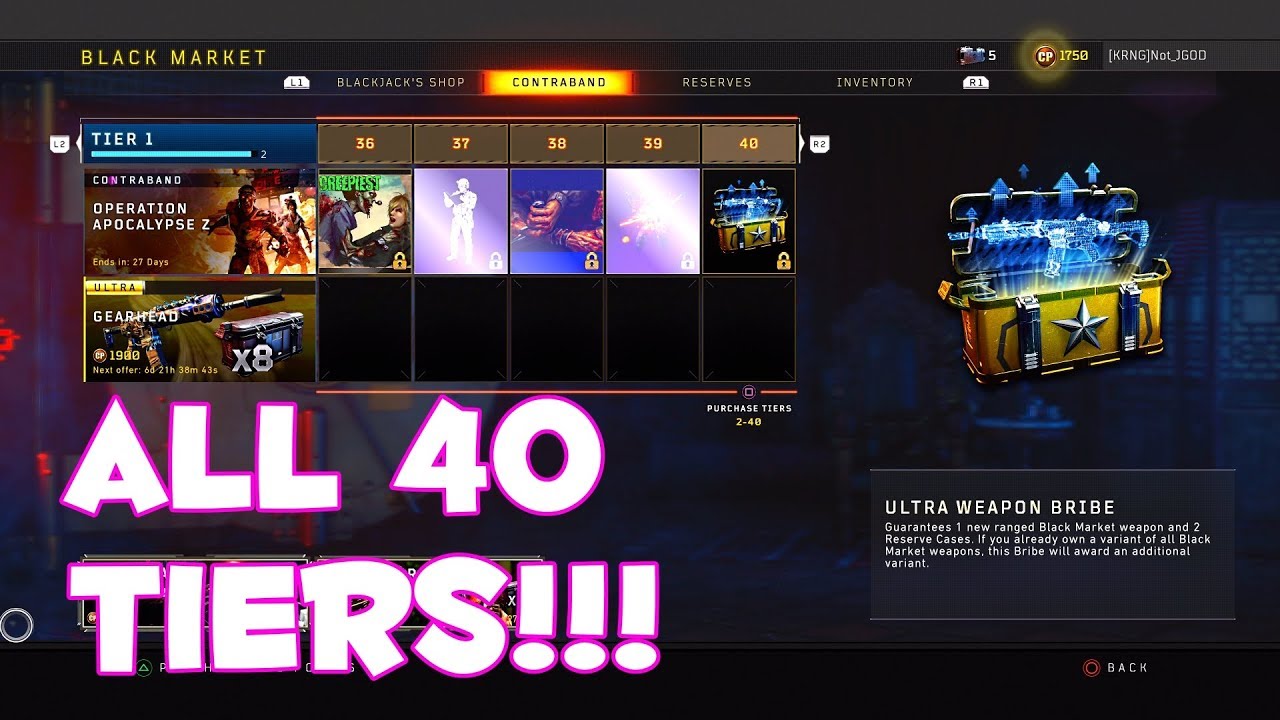 40 Tier Supply Stream and 1.20 Notes Operation Apocalypse Z | CoD BO4