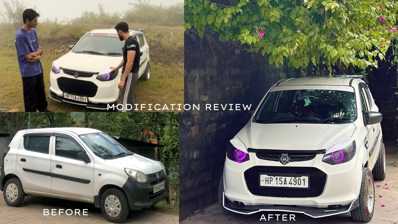 Alto800 Tastefully Modified 😎 | Full Exhaust System🔥 + Custom Headlights