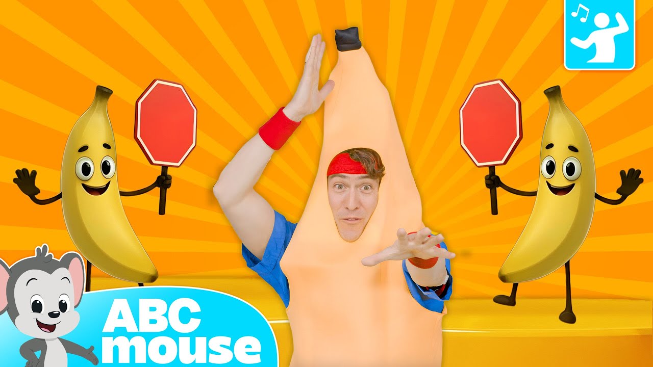 🍌 Banana Freeze Dance 🍌 Move With Jason 🎶 |🕺Dance & Brain Break | Exercise for Kids | ABCmouse