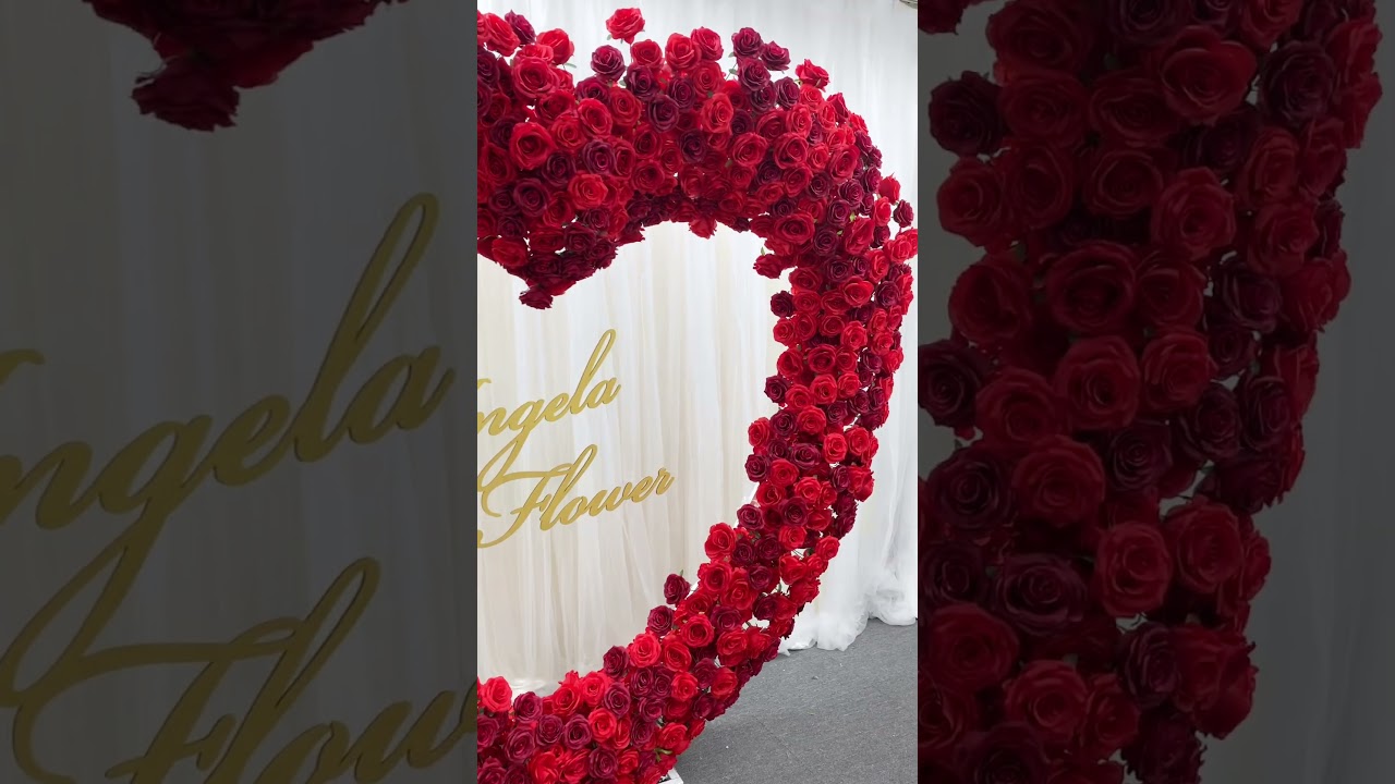 Luxury Heart-Shaped Shelf With Floral Arrangement Wedding Arch #flower #diywedding #luxurywedding