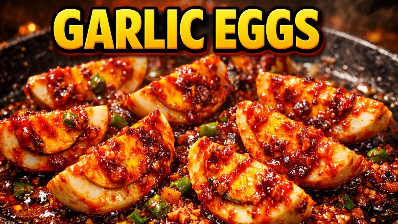Chilli Garlic Eggs | 5 Minute Spicy Street Tawa Toss