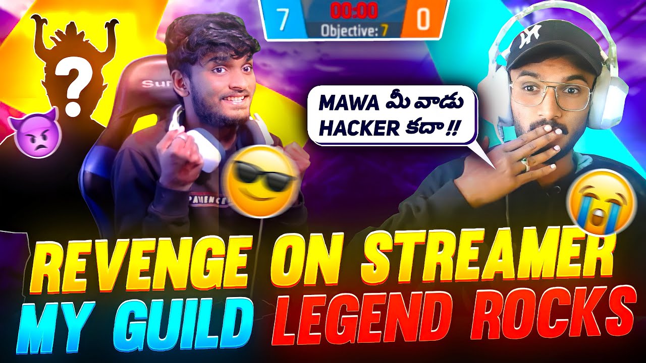 😨REVENGE ON 🤬STREAMER 💪MY GUILD LEGEND ROCKS🔥🥵0/7 ? || FREE FIRE IN TELUGU || ❤🔥#msu #freefire