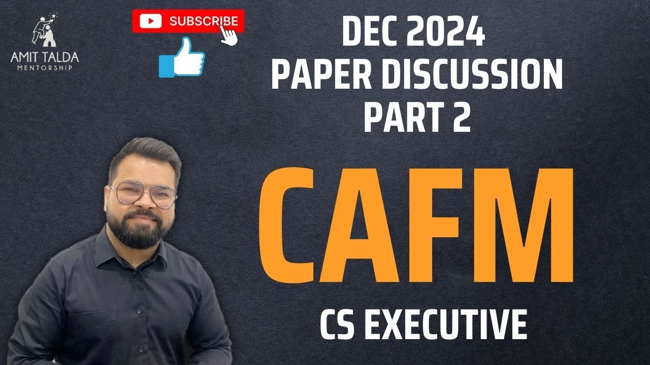 CAFM DEC 24 PAPER | PART 2 | AMIT TALDA MENTORSHIP