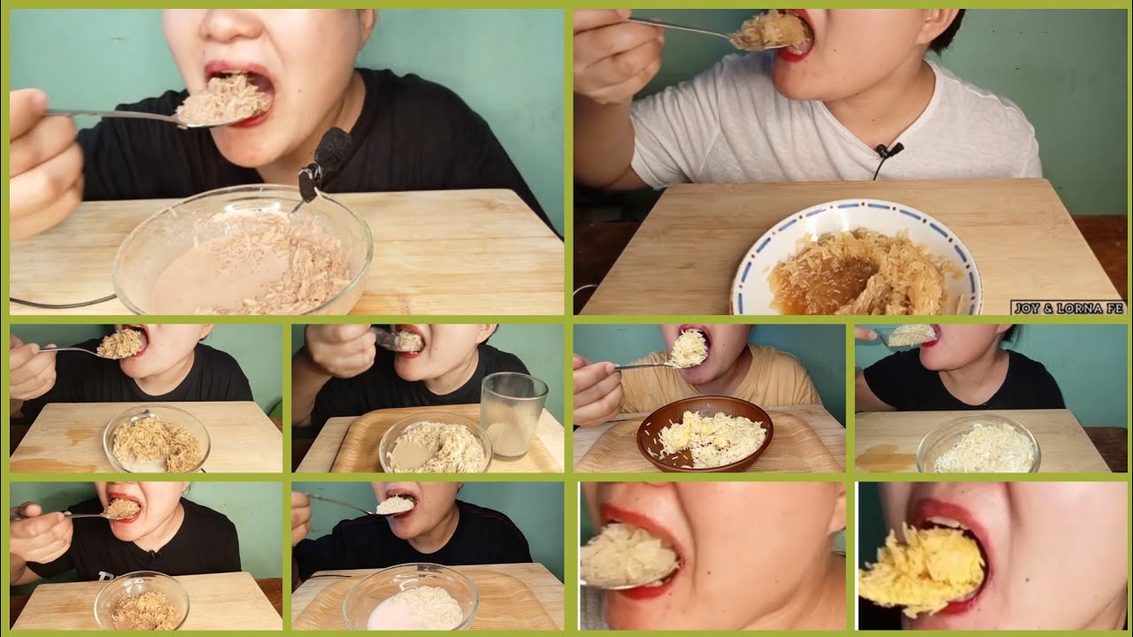 COMPILATION OF ALL MY SOAKED RICE EATING||ASMR EATING @Joylorna8