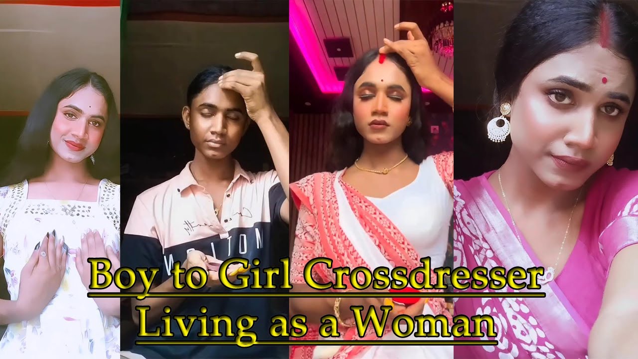Boy to Girl Crossdresser living | Boy to girl Transformation having fun