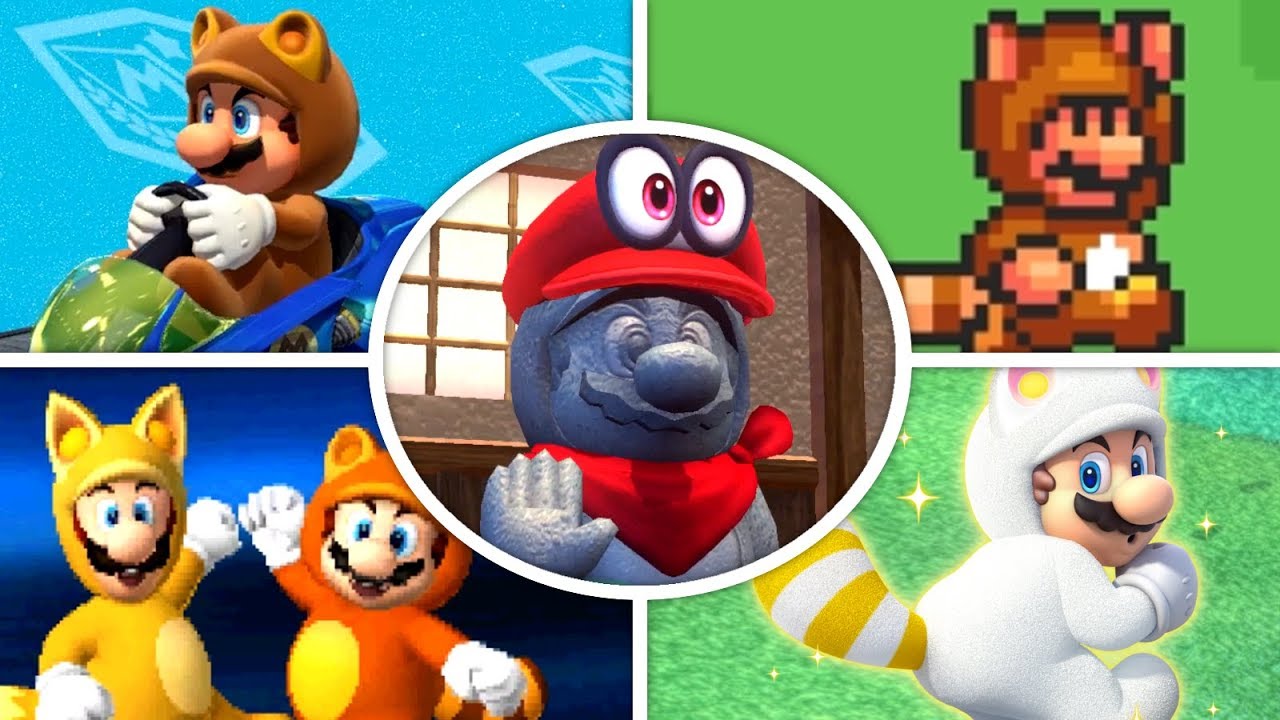 Evolution of Tanooki Mario (1988 - 2018)