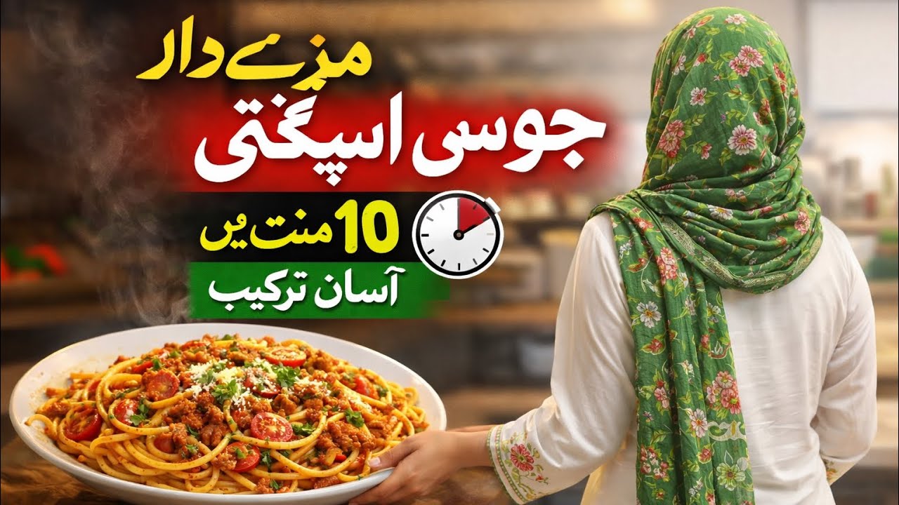 10 منٹ میں مزے دار سپیگٹی | Easy Spaghetti Recipe | First Vlog #speghetti #firtshortvideo #youtube 