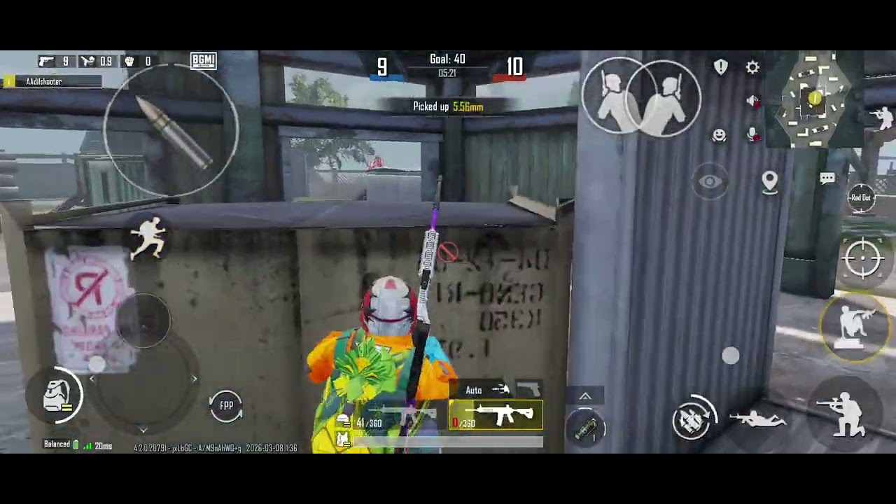 Bgmi tdm game play in 60fps against pro player 1 vs 1 