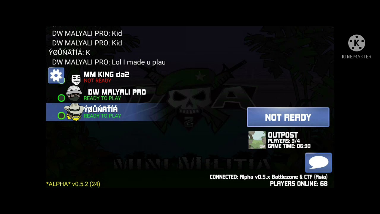 1V1 WITH DW MALYALI...MINI MILITIA CLASSIC