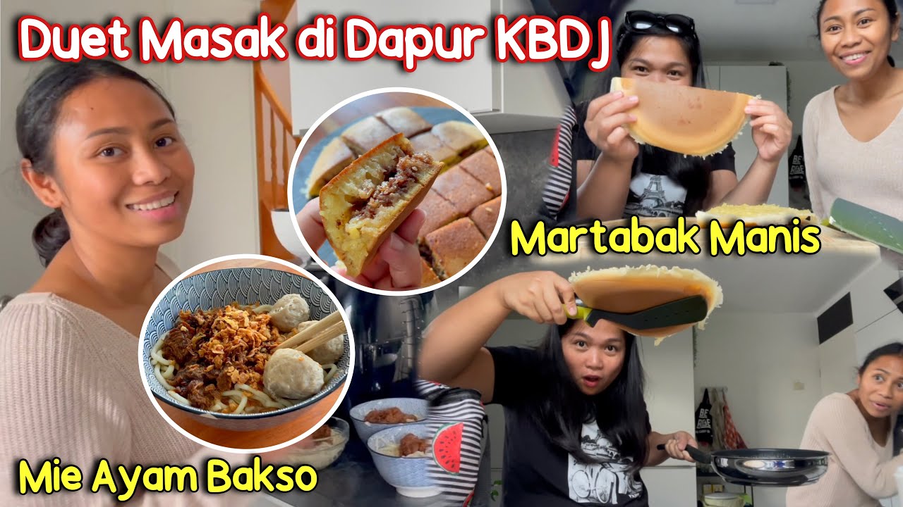 DUET MASAK DIDAPUR KBDJ, MIE AYAM & MARTABAK MANIS..MANTUL.!!!