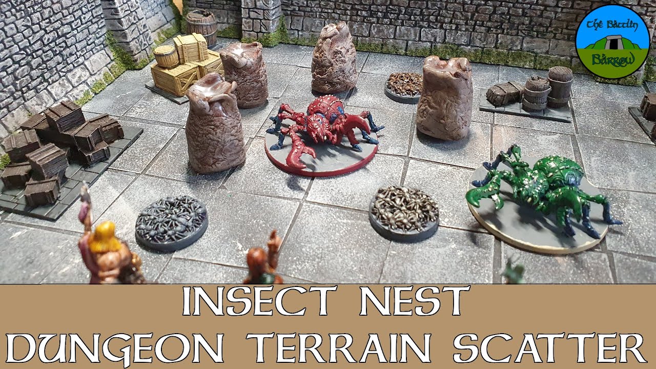 Insect Nest Dungeon Terrain Scatter using Fimo Polymer Clay