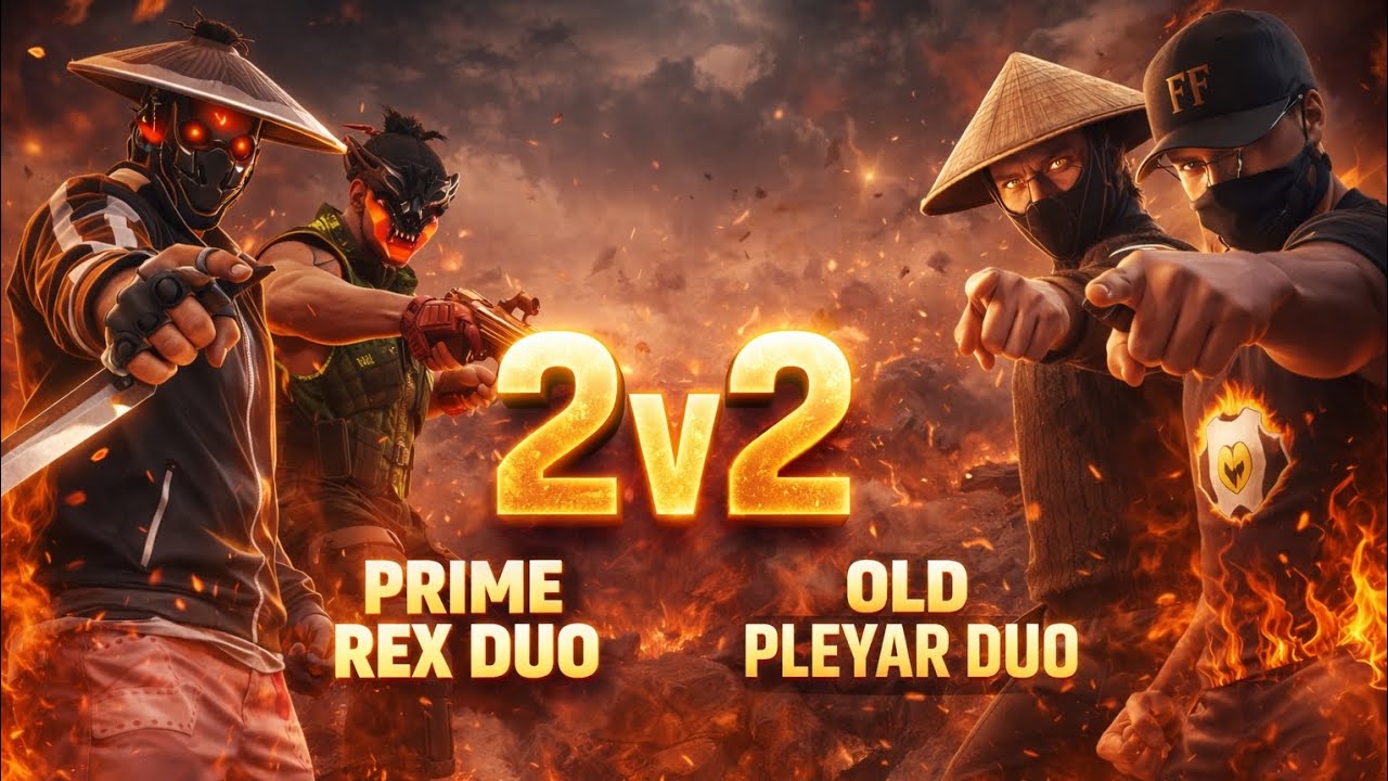 PRIME REX DUO VS OLD PLAYER DUO 😈 | Epic Duo Fight | Full Power Gameplay #freefire #freefiremax 