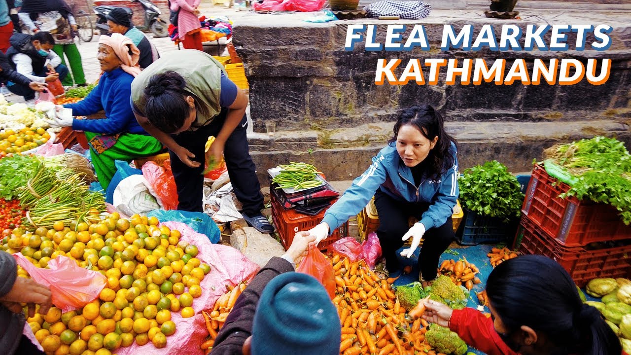 Morning Flea Markets in Old Towns of Kathmandu City | Best Time to Travel Nepal Historic Towns | 4K