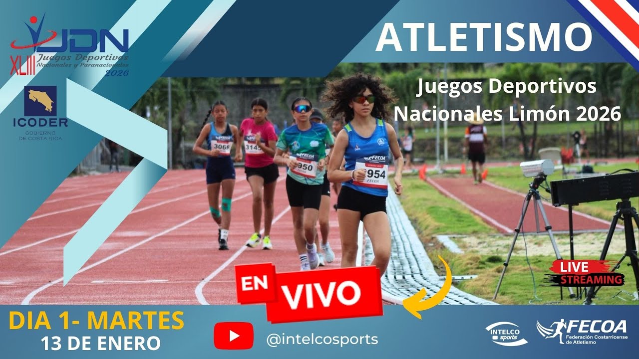 1 - JUEGOS DEPORTIVOS NACIONALES - JDN - Costa Rica 13 de enero