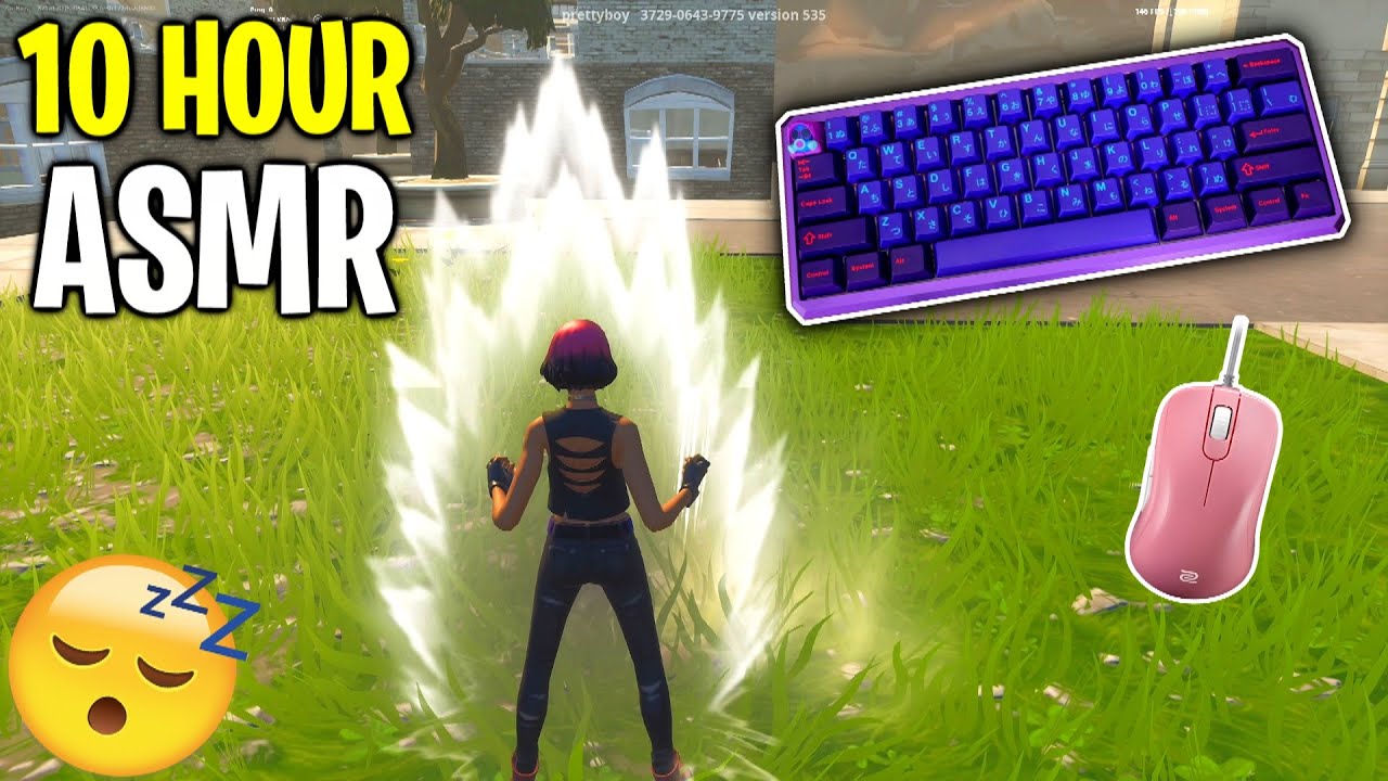 [10 HOUR] ASMR😴 THOCKY Mechanical Keyboard Sounds Fortnite Gameplay Chill To Sleep