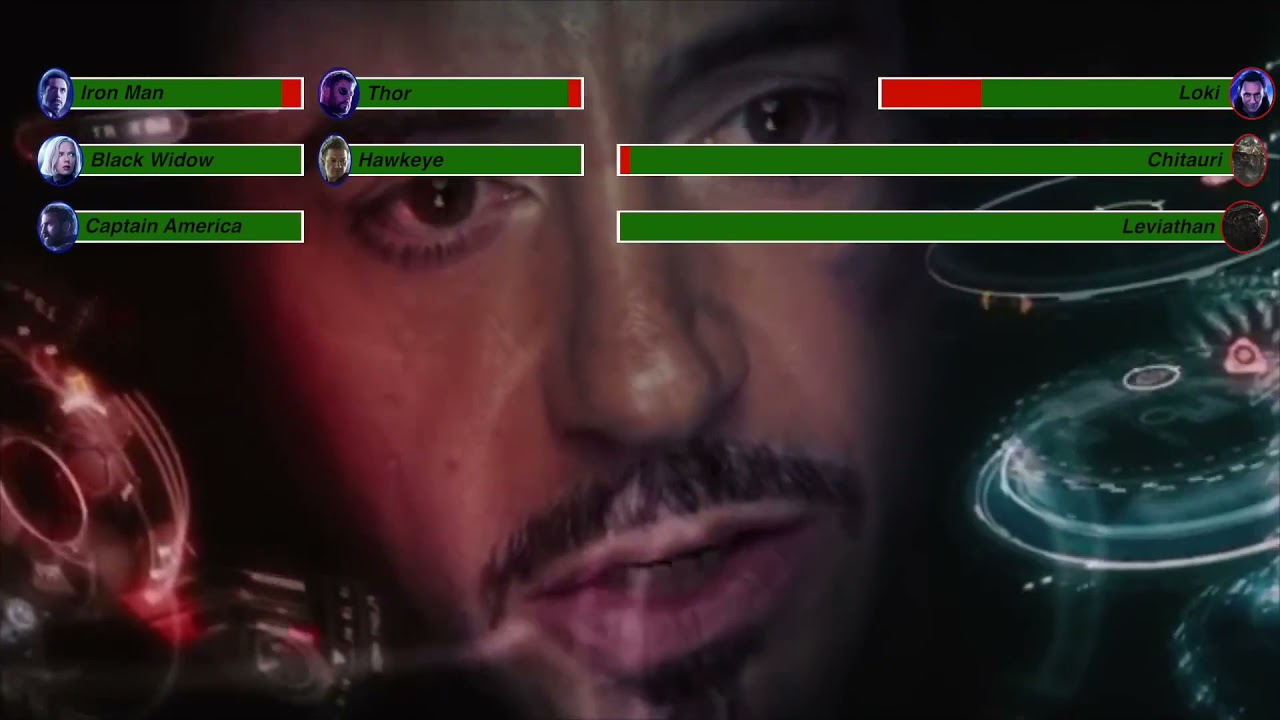 The Avengers Final Battle with healthbars 2/6 (Edited By 