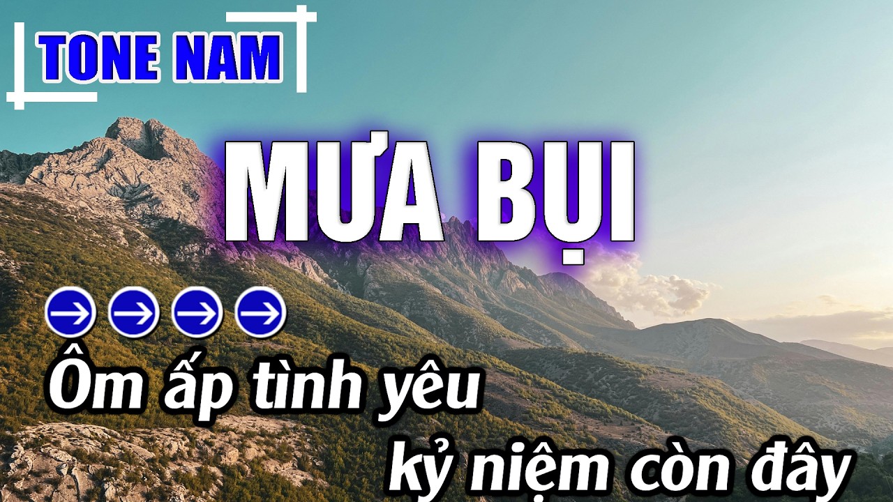 Mưa Bụi Karaoke Tone Nam Beat Mới | Karaoke Đăng Khôi