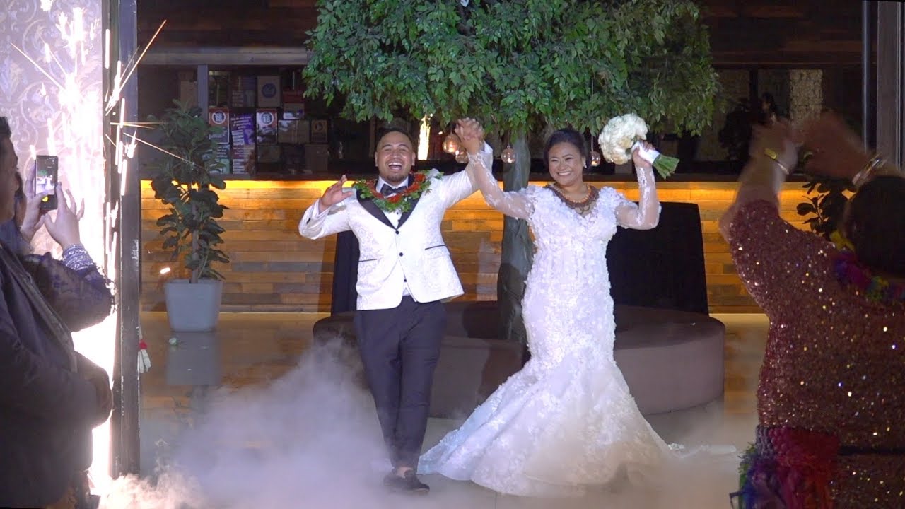 ✨ Wedding Party Entrance Celebrating Newlyweds ❤️ Mr & Mrs Mofilini Tupou and Analiza Katoa Lavemaau