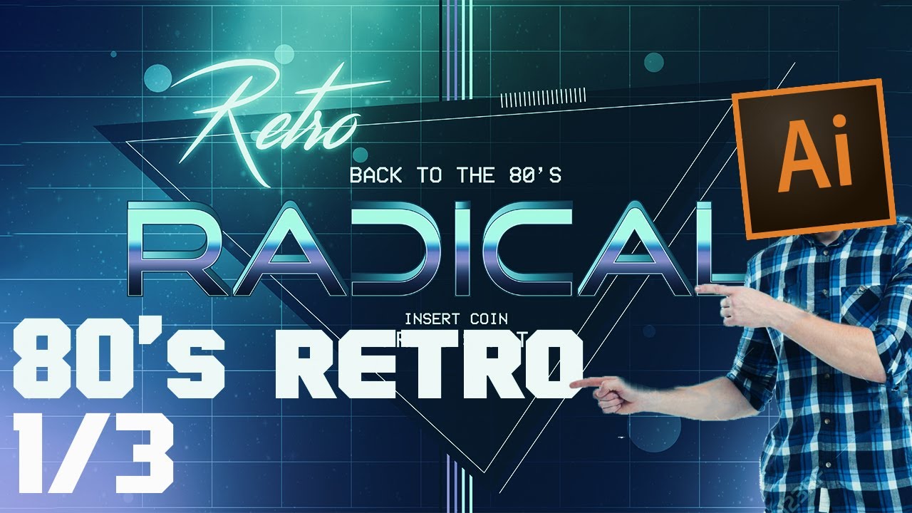 😏Tutorial: cómo crear diseños retro de los 80'S en ADOBE ILLUSTRATOR y PHOTOSHOP 2021 PARTE 1 DE 3