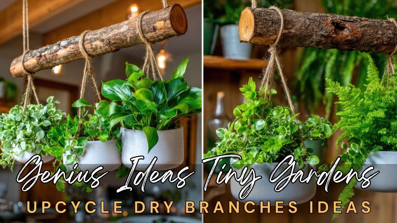 8 Genius Ideas for Tiny Gardens & Great Home Ideas with Upcycle Dry Branches