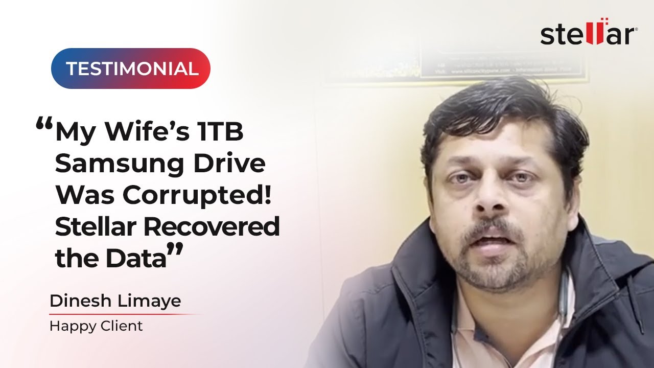 🎥 Stellar Recovered Data from a Failed 1TB Samsung Drive for a Professional Mutual Fund Distributor