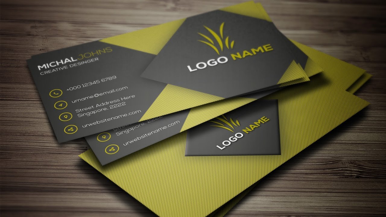 Photoshop Business Card Design || Photoshop CS6 Tutorial