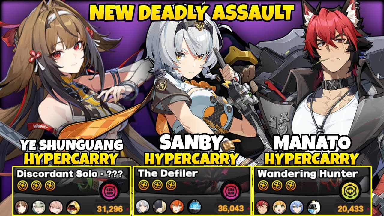 NEW Deadly Assault 9 Stars Ye Shunguang & Sanby & Manato | Zenless Zone Zero