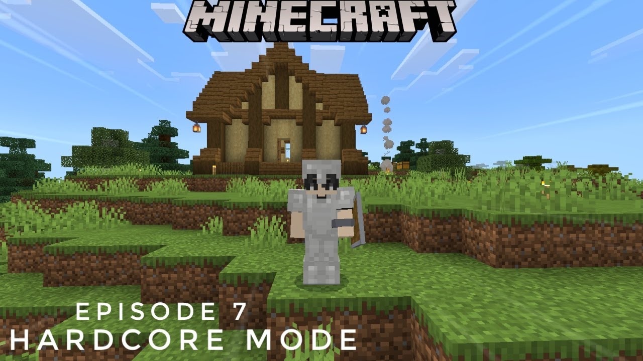 Let's Play Minecraft Hardcore Mode (Win10 and Bedrock Edition) Episode 7 Rebuilding House