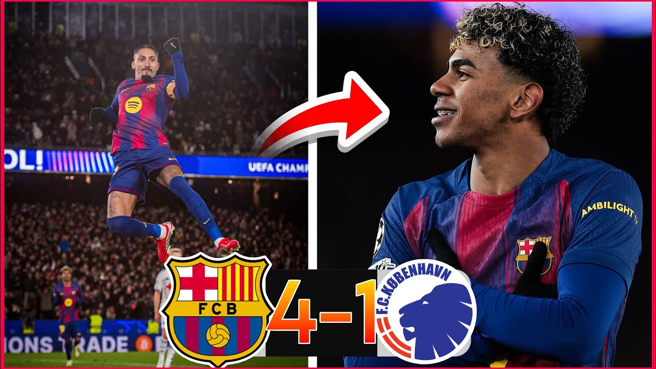 BARÇA 4-1 COPENHAGUE LAMINE YAMAL RETOURNE LE MATCH ET LE BARÇA TOP 8 !!
