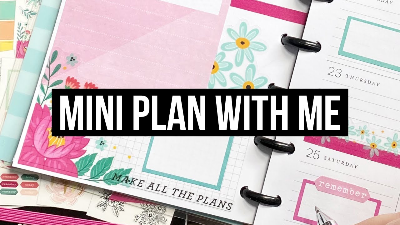 Plan With Me // Mini Dashboard Layout Happy Planner // Layered Florals