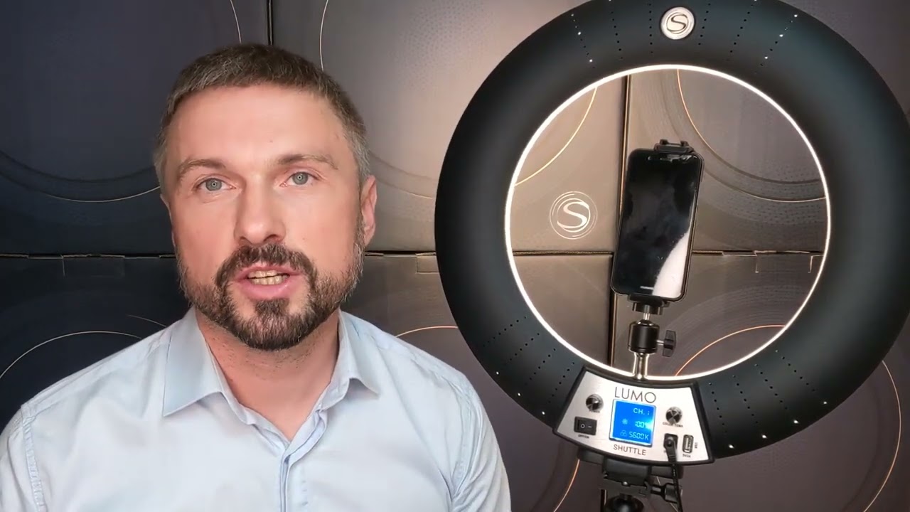 Кольцевая лампа на штативе Lumo Shuttle, диаметр 45 см, 105W