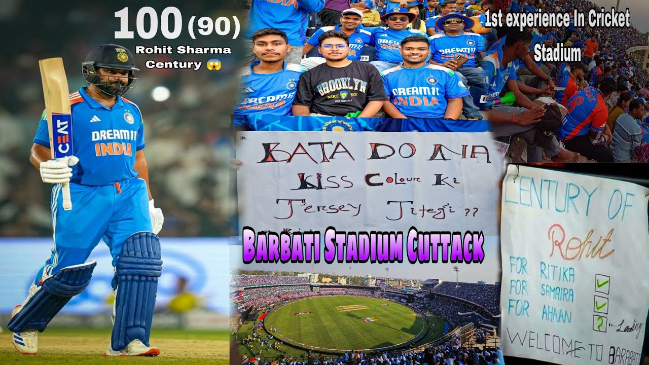 Rohit Sharma 100 (90) 😱 || Cuttack Barbati Stadium || Ind Vs Eng 2nd ODI Match 2025