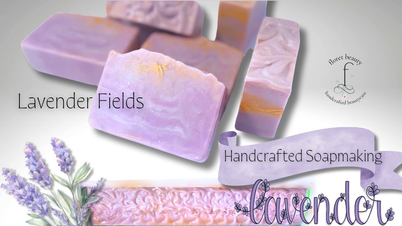 Making Lavender Fields Soap #lavender #lavenderfields #soapmaking #calmingvideo #soapcutting