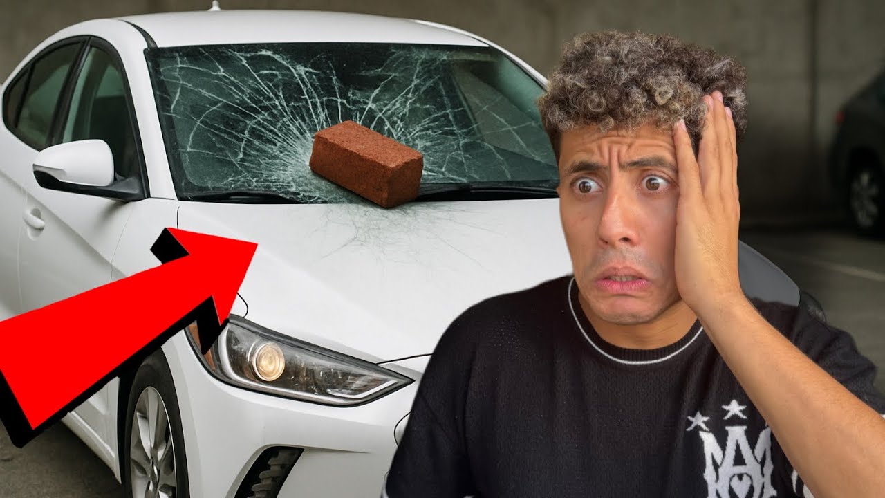 رميت صخره فوق سياره صاحبي / صدمه لا تتوقع ابدا 🥹