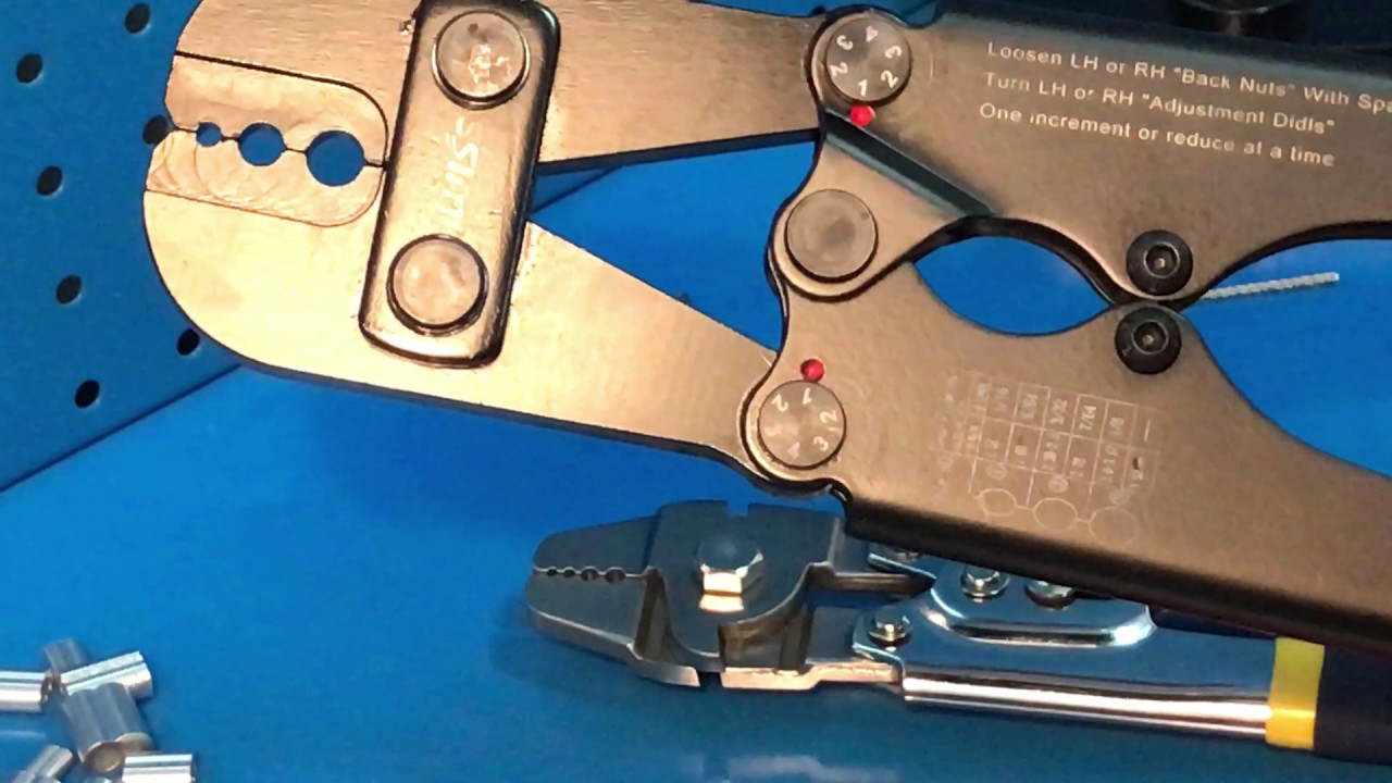 IWISS Wire Rope Crimping Tools for Aluminum Sleeves Swaging end terminals with Wire Rope Cutters