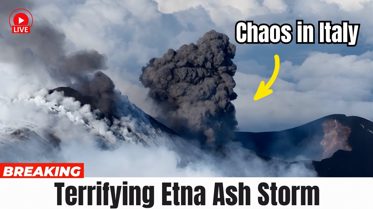 1 Minute Ago: Terrifying Etna Ash Storm. Sicily, Italy Shaken as Alerts Are Raised Fast