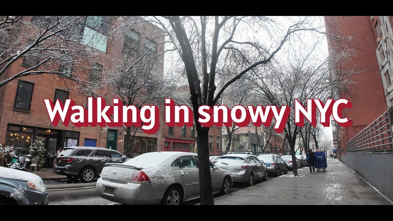 Walking in snowy New York City (LES)