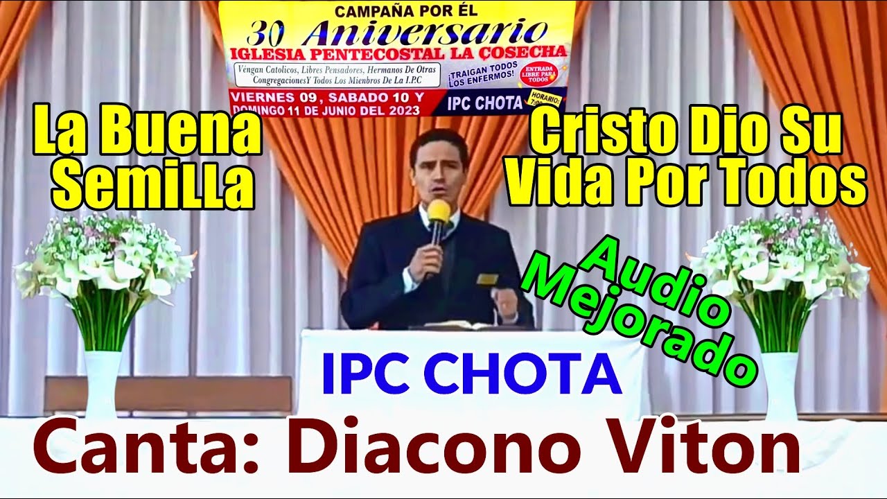 30 #Aniversario  ipc #chota Alabanzas para Dios Canta Diacono Alexander Viton