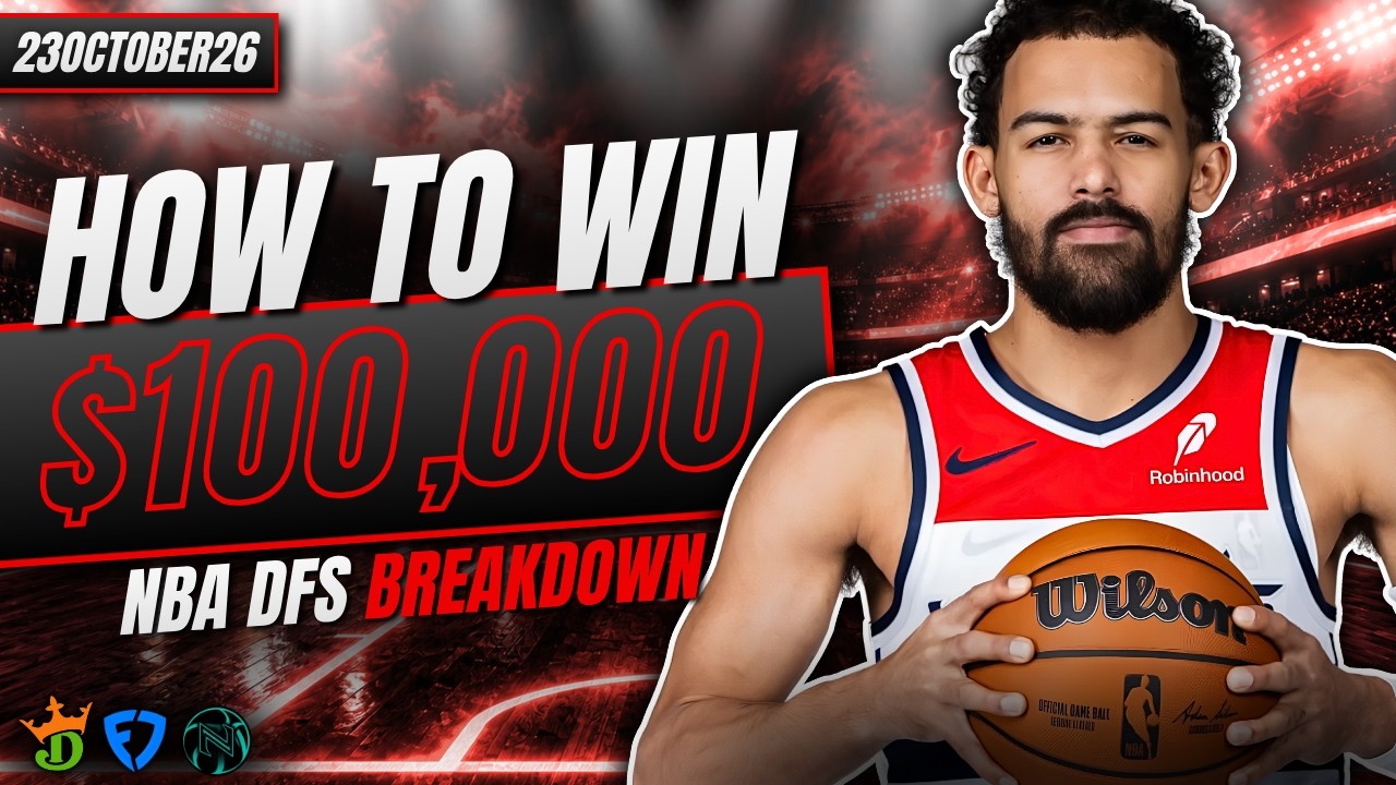 КАК ВЫИГРАТЬ ($100 000) | 26 ОКТЯБРЯ 2023 | РАЗБОР NBA DFS И ЛУЧШИЕ ВЫБОРЫ