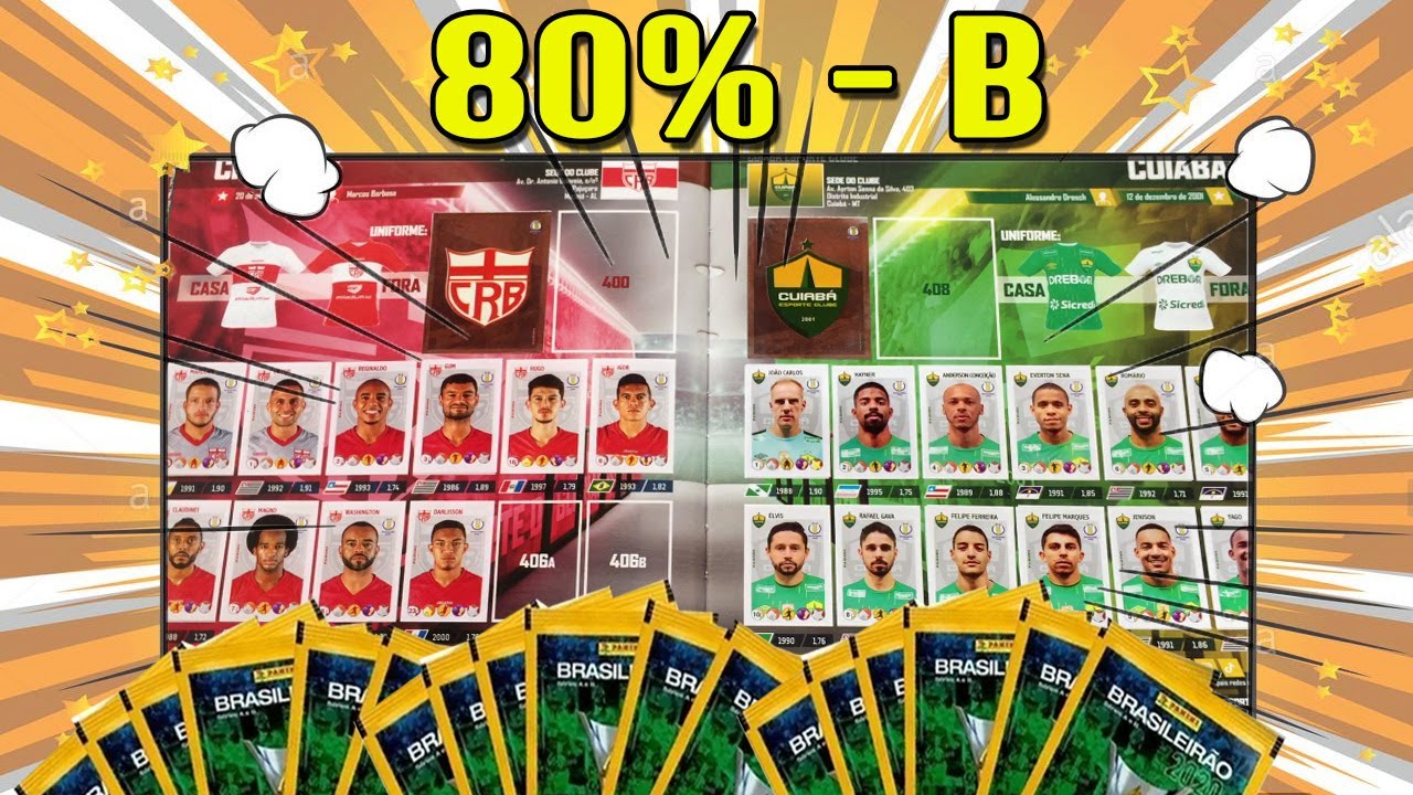 80% COMPLETO. ÁLBUM BRASILEIRÃO 2020, SÉRIE B (COPA VICIOMANIA)