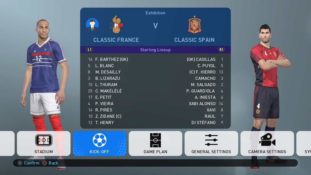 PES 2019 | Classic France v Spain - National Teams OF | PESUniverse