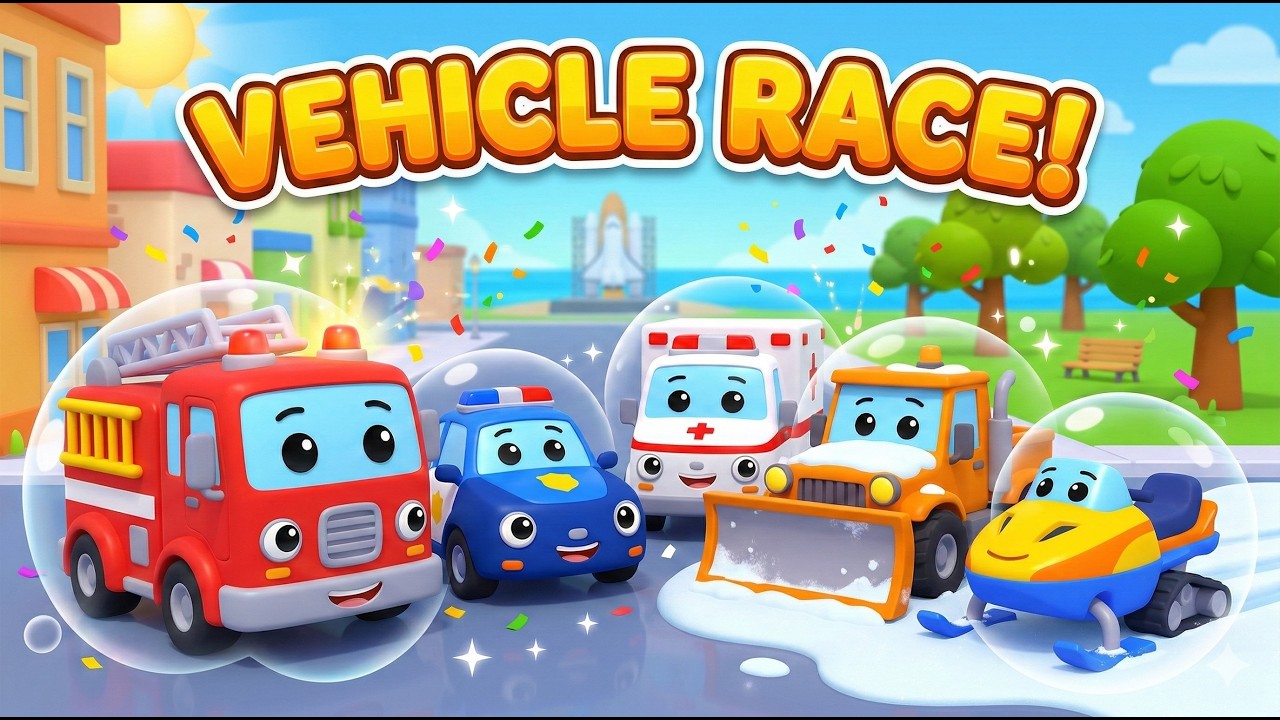 Who Is Faster? 🚗🚜 10 Amazing Vehicle Races for Kids!