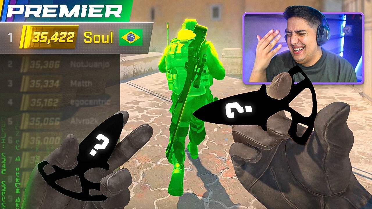 TOP #1 BR no PREMIERE COMPROU UMA FACA p/ AFRONTAR A VALVE E PASSOU VERGONHA (o pior hacker do CS 2)