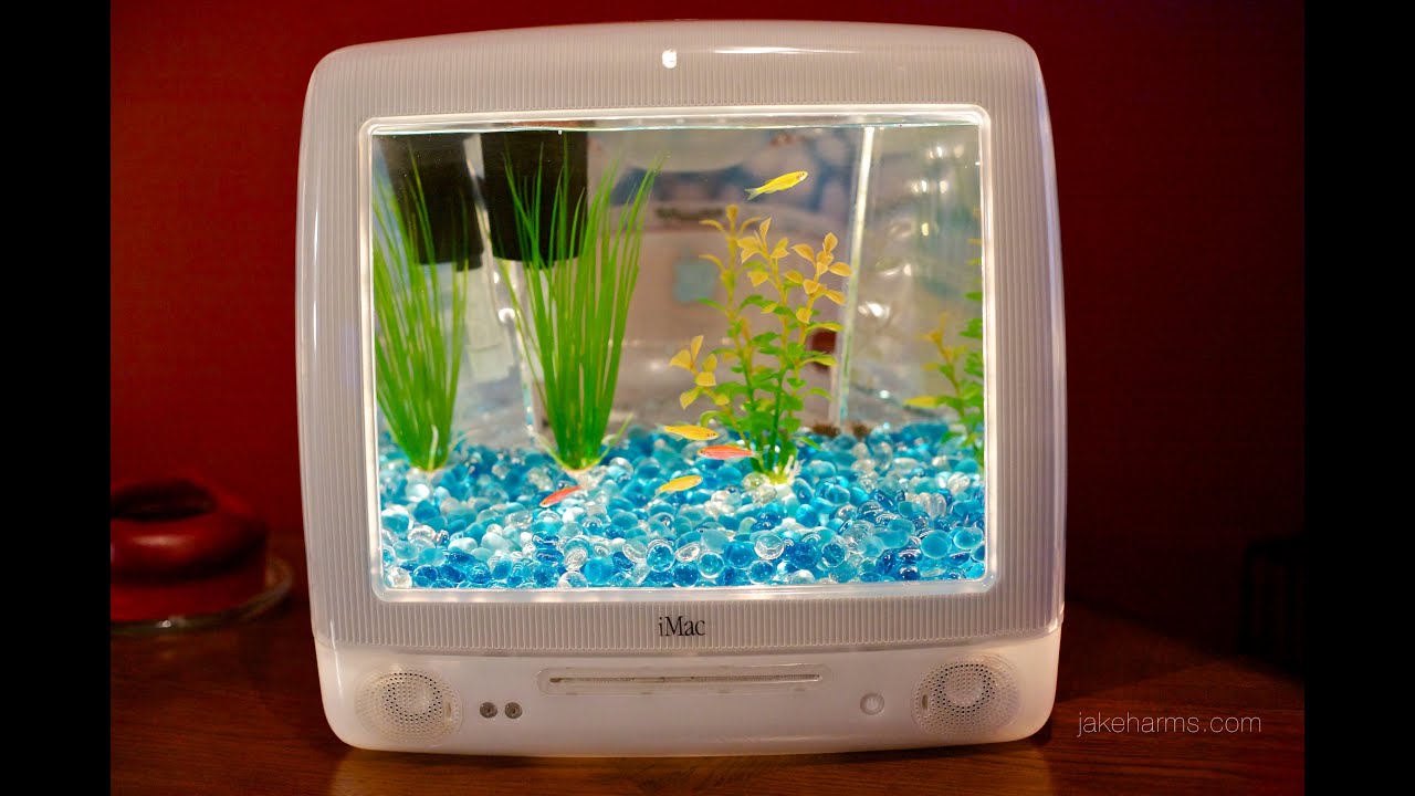 Macquarium - Fish tank made out of Apple iMac computer